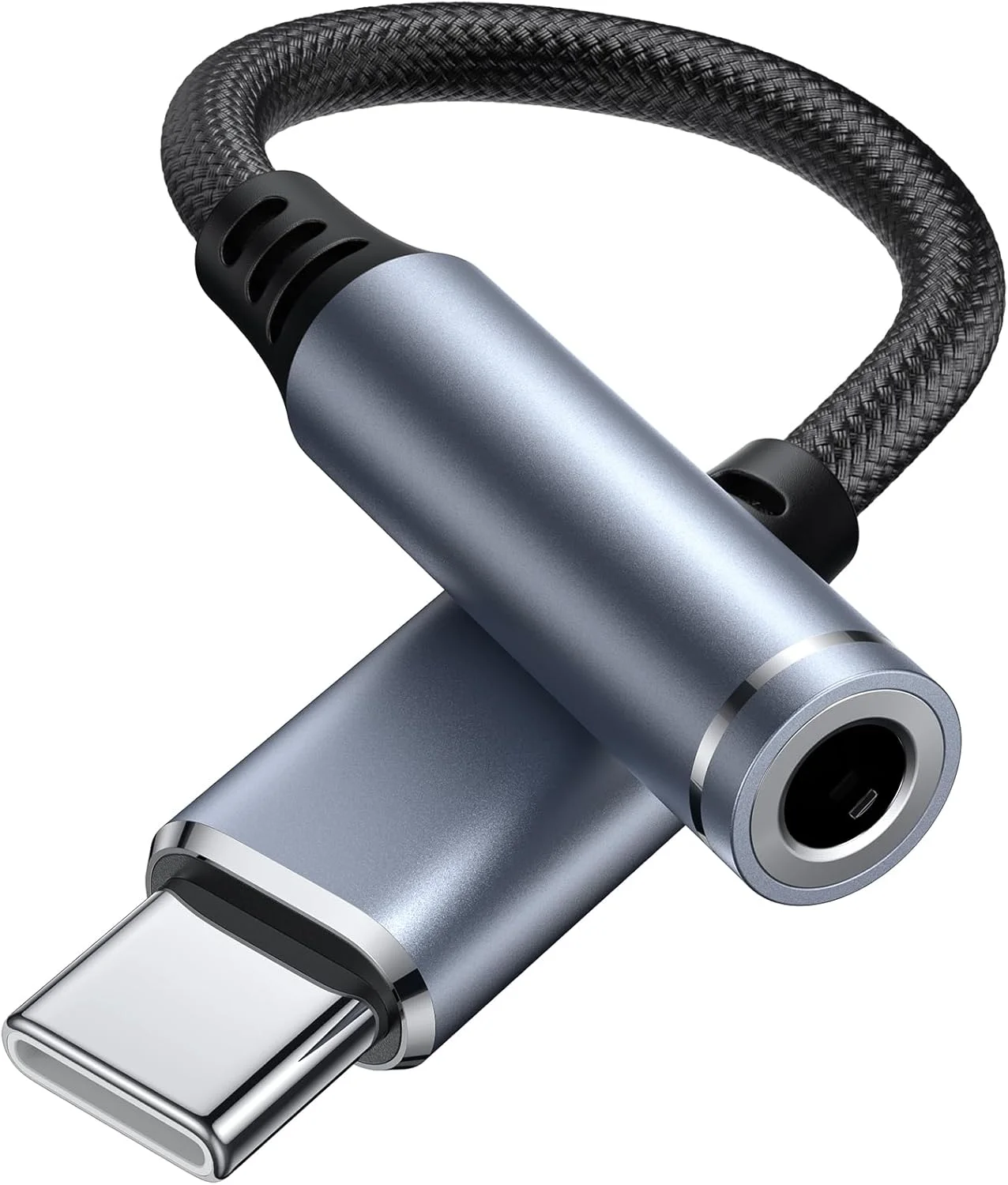 تبدیل USB C به جک 3.5 میلی‌متری، آداپتور هدفون صدا دیجیتال Type C به 3.5 میلی‌متری، آداپتور هدفون Aux به USB C برای Samsung Galaxy Pixel، iPad Pro، HUAWEI و سایر دستگاه‌های Type C (مشکی)