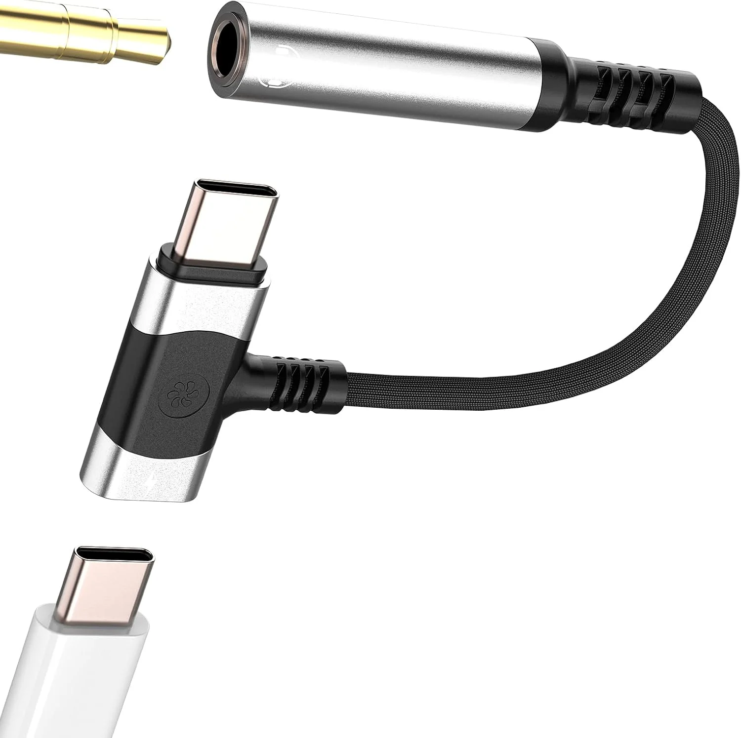 آداپتور صوتی USB C به جک هدفون 3.5 میلی متری 2 در 1، کابل شارژر تایپ C برای Apple iPhone 16 15 Pro Max سازگار با Samsung Galaxy S24 برای iPad، دانگل، مبدل، کانکتور اندروید