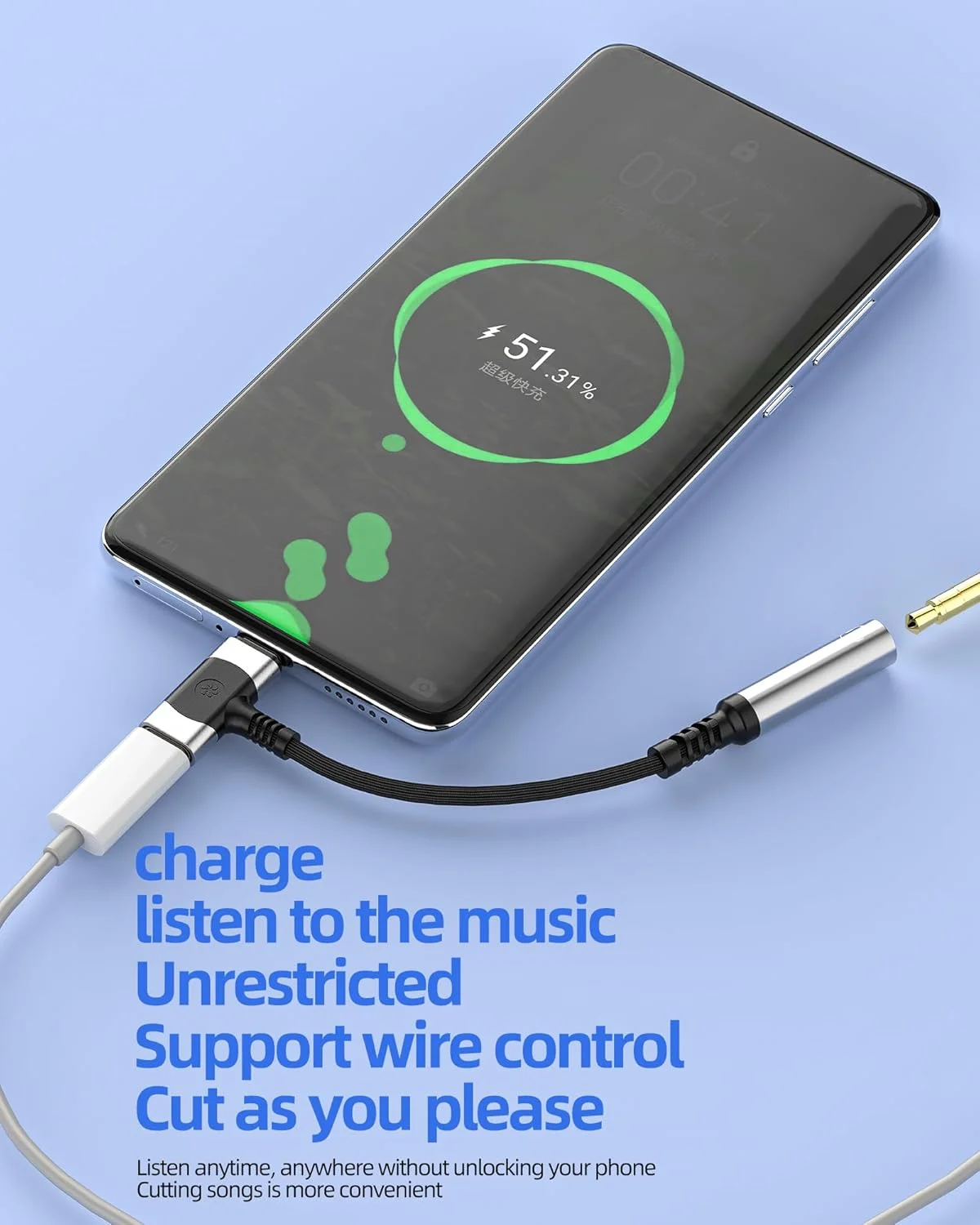 آداپتور صوتی USB C به جک هدفون 3.5 میلی متری 2 در 1، کابل شارژر تایپ C برای Apple iPhone 16 15 Pro Max سازگار با Samsung Galaxy S24 برای iPad، دانگل، مبدل، کانکتور اندروید