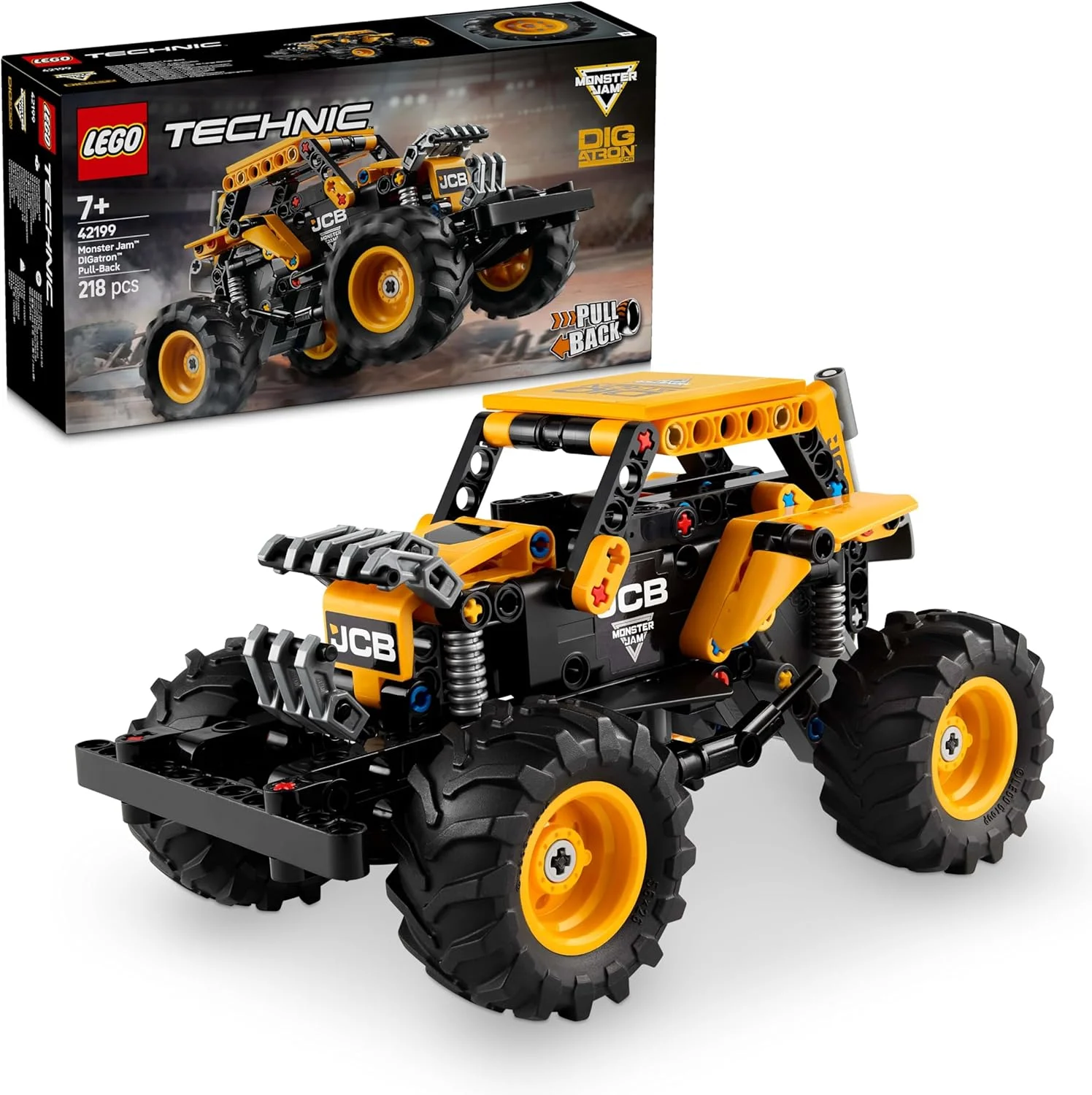 اسباب بازی کامیون عقب کشیدنی LEGO Technic Monster Jam DIGatron - مجموعه ساخت وسایل نقلیه برای پسران و دختران 7+ ساله که عاشق بازی خلاقانه هستند - ایده هدیه 42199