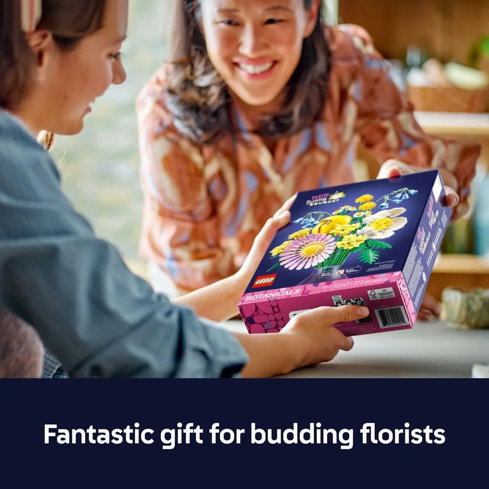 مجموعه گل های آفتابی کوچک لگو بوتانیکالز - مجموعه گل های مصنوعی با گل های زنگوله ای، گل های مینا، لاله ها و موارد دیگر - اسباب بازی طبیعت برای دختران و نوجوانان 9+ سال - دکور تعطیلات - ایده هدیه - 10347