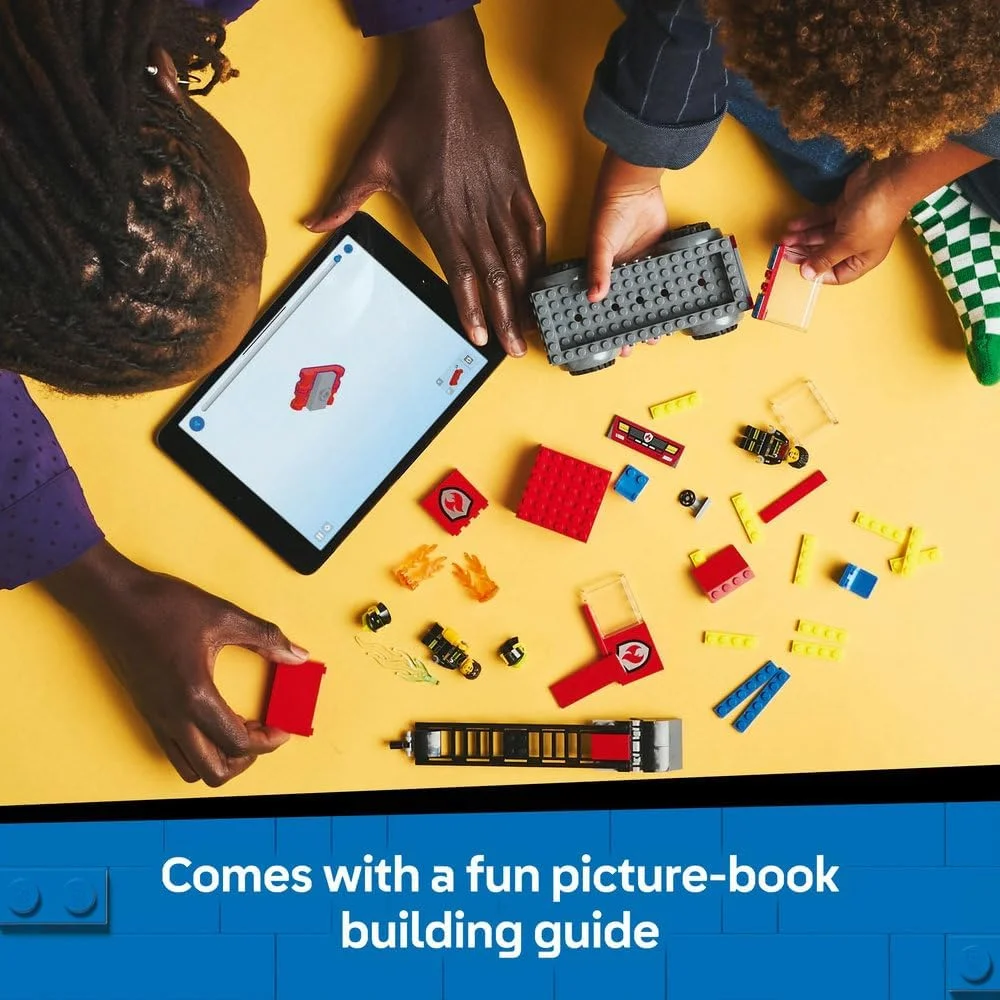 ماشین آتش نشانی نردبان دار لگو سیتی - مجموعه اسباب بازی وسایل نقلیه با یک کامیون و 2 مینی فیگور آتش نشان برای پسران و دختران 4+ ساله - هدایای آموزشی برای کودکان پیش دبستانی - 60463 ماشین آتش نشانی نردبان دار لگو سیتی - مجموعه اسباب بازی وسایل نقلیه با یک کامیون و 2 مینی فیگور آتش نشان برای پسران و دختران 4+ ساله - هدایای آموزشی برای کودکان پیش دبستانی - 60463