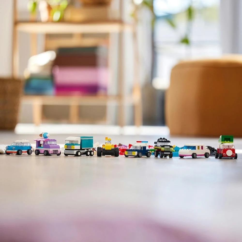 لگو کلاسیک وسایل نقلیه خلاقانه، کیت مدل ماشین های رنگارنگ شامل ماشین اسباب بازی پلیس، کامیون بستنی، لیموزین، ون و موارد دیگر، آجرهای ساختمانی اسباب بازی برای کودکان، پسران و دختران بالای 5 سال با 52 چرخ 11036 لگو کلاسیک وسایل نقلیه خلاقانه، کیت مدل ماشین های رنگارنگ شامل ماشین اسباب بازی پلیس، کامیون بستنی، لیموزین، ون و موارد دیگر، آجرهای ساختمانی اسباب بازی برای کودکان، پسران و دختران بالای 5 سال با 52 چرخ 11036