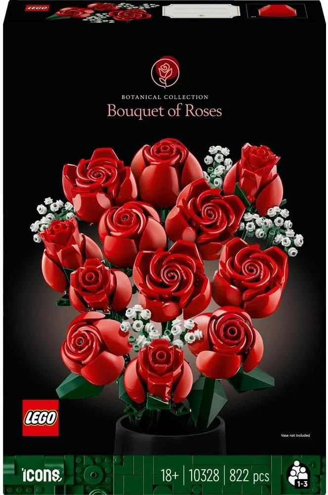 دسته گل رز لگو بوتانیکالز - مجموعه گل های مصنوعی برای بزرگسالان - شامل 12 گل رز مصنوعی و 4 شاخه گل عروس برای دکوراسیون منزل - تعطیلات DIY - ایده هدیه - 10328 دسته گل رز لگو بوتانیکالز - مجموعه گل های مصنوعی برای بزرگسالان - شامل 12 گل رز مصنوعی و 4 شاخه گل عروس برای دکوراسیون منزل - تعطیلات DIY - ایده هدیه - 10328