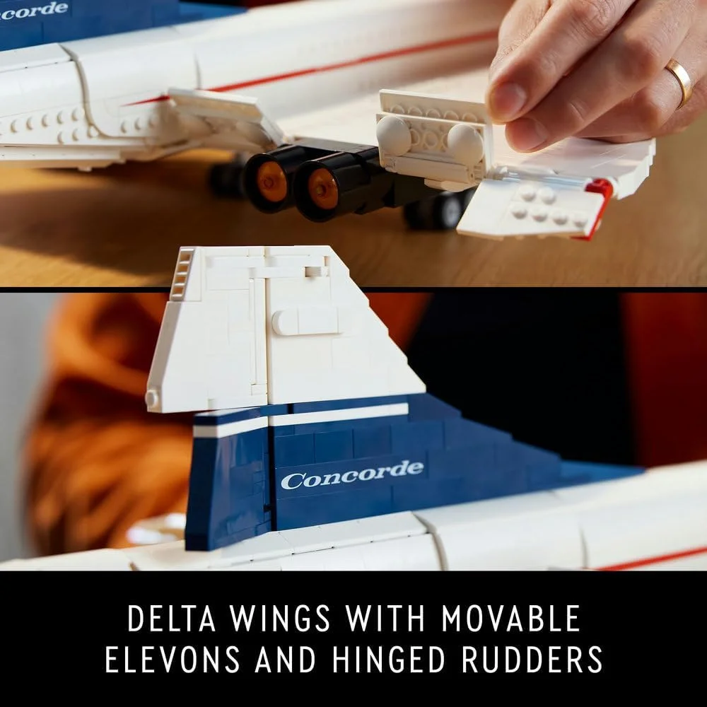 مجموعه مدل هواپیمای کنکورد LEGO Icons برای بزرگسالان، مجموعه ماکت هواپیمای نمادین با جزئیات معتبر و 3 حالت نمایش، هدیه ای ایده آل برای آقایان و بانوان، 10318
