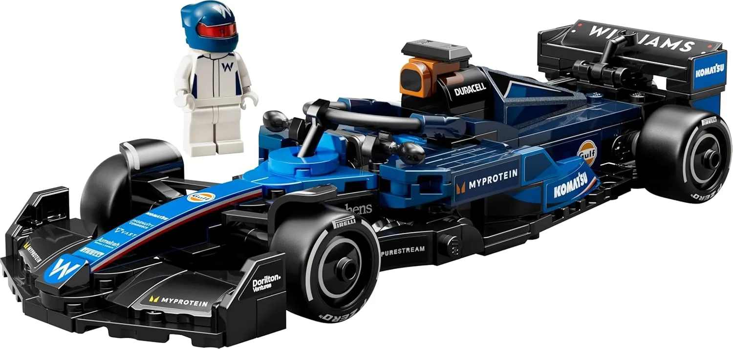 مدل ماشین مسابقه ای ویلیامز ریسینگ FW46 F1 LEGO Speed Champions به همراه مینی فیگور راننده فرمول 1 کلکسیونی - کیت های مدل برای پسران و دختران 10+ سال یا طرفداران بزرگسال موتوراسپرت 77249