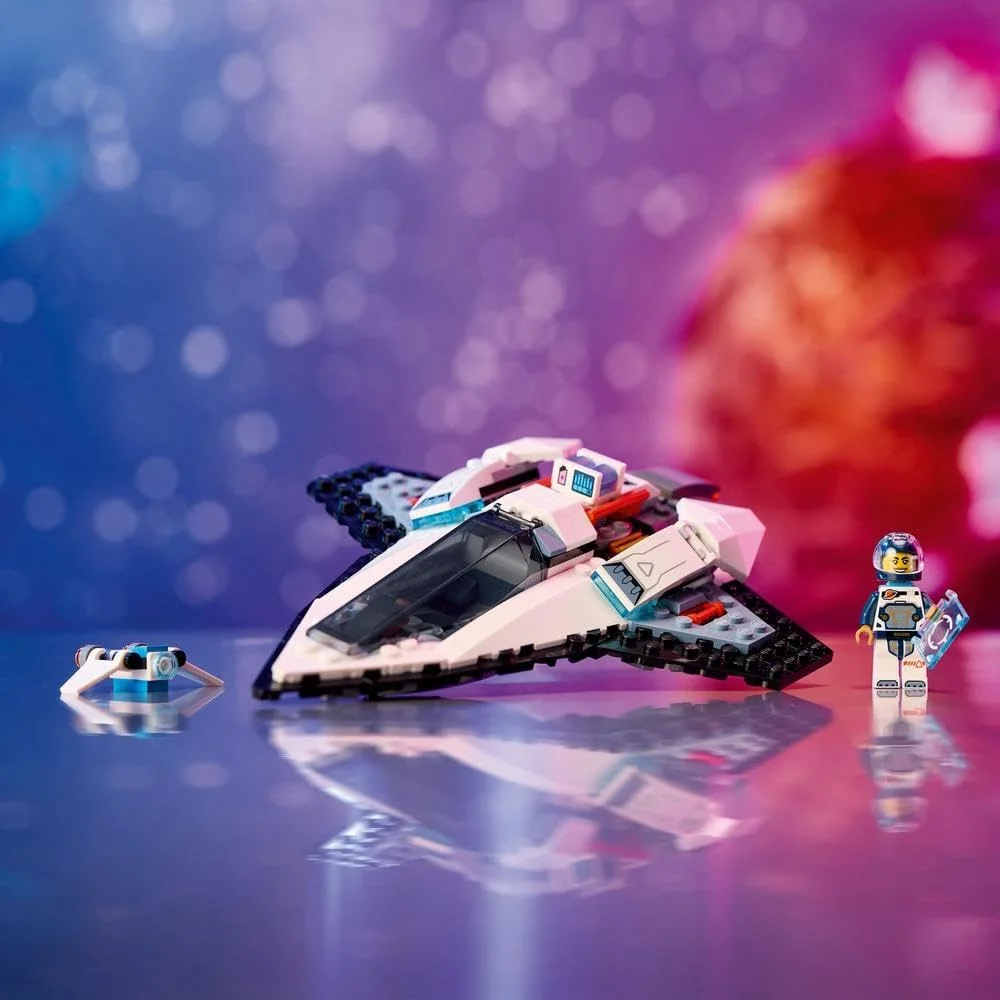 لگو سیتی سفینه فضایی بین ستاره ای، اسباب بازی ساختنی فضایی برای پسران، دختران و کودکان 6 سال به بالا، به همراه مینی فیگور فضانورد برای بازی تخیلی، ایده هدیه تولد 60430