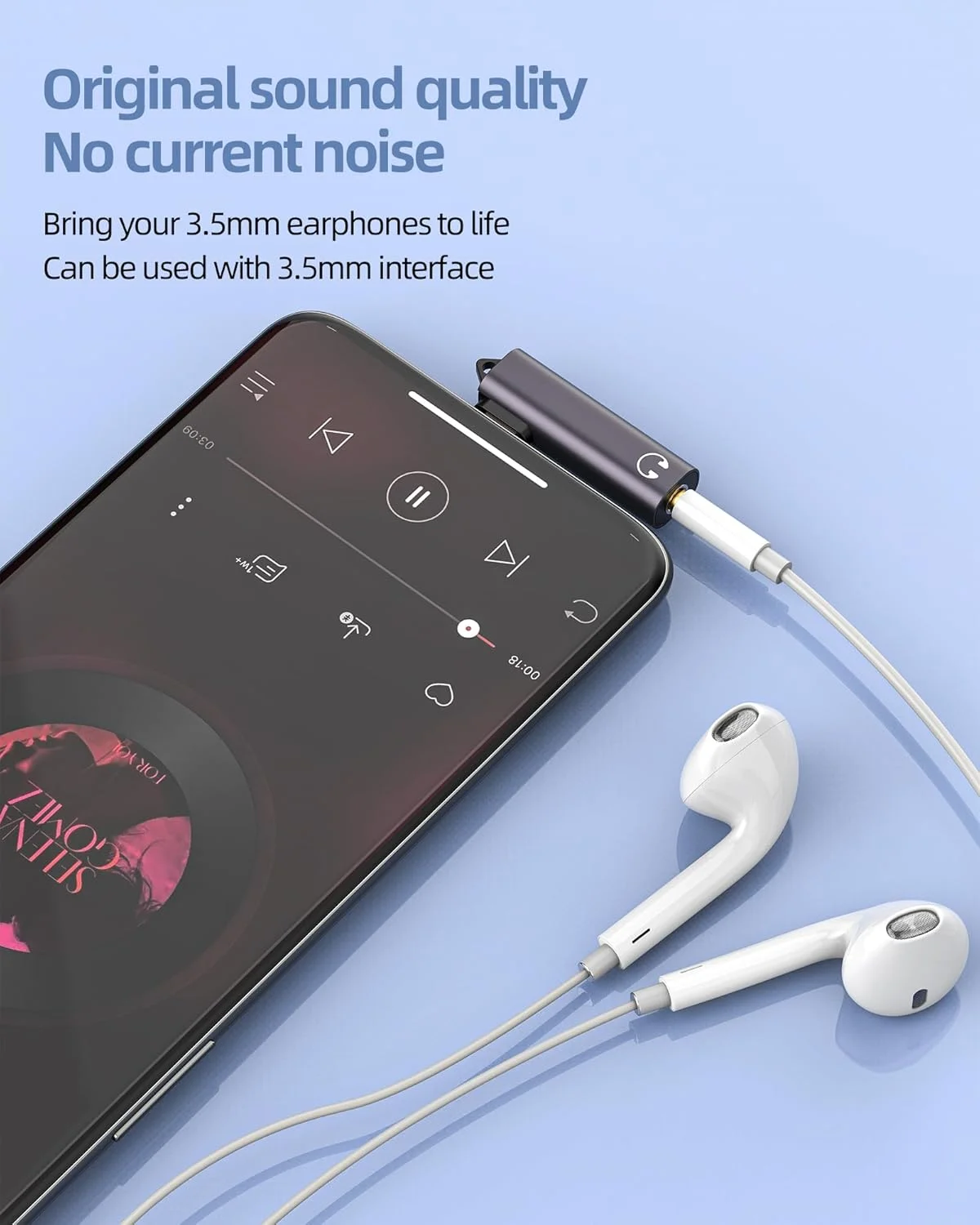 تبدیل USB-C به جک 3.5 میلی‌متری هدفون (بسته 2 عددی) کابل صدا AUX سازگار با iPhone 16 15، Samsung Galaxy S24، iPad، آداپتور میکروفون هدفون Type-C، اتصال دهنده اندروید، لوازم جانبی تبلت