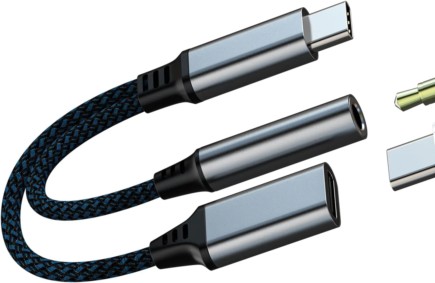 آداپتور USB C به 3.5mm هدفون، لوازم جانبی شارژ DAC 2 در 1، کابل تبدیل Type C Aux، دانگل شارژر، سازگار با iPhone 16 15 و iPad، سازگار با Samsung Galaxy S21 S22 FE S23 Ultra Note10
