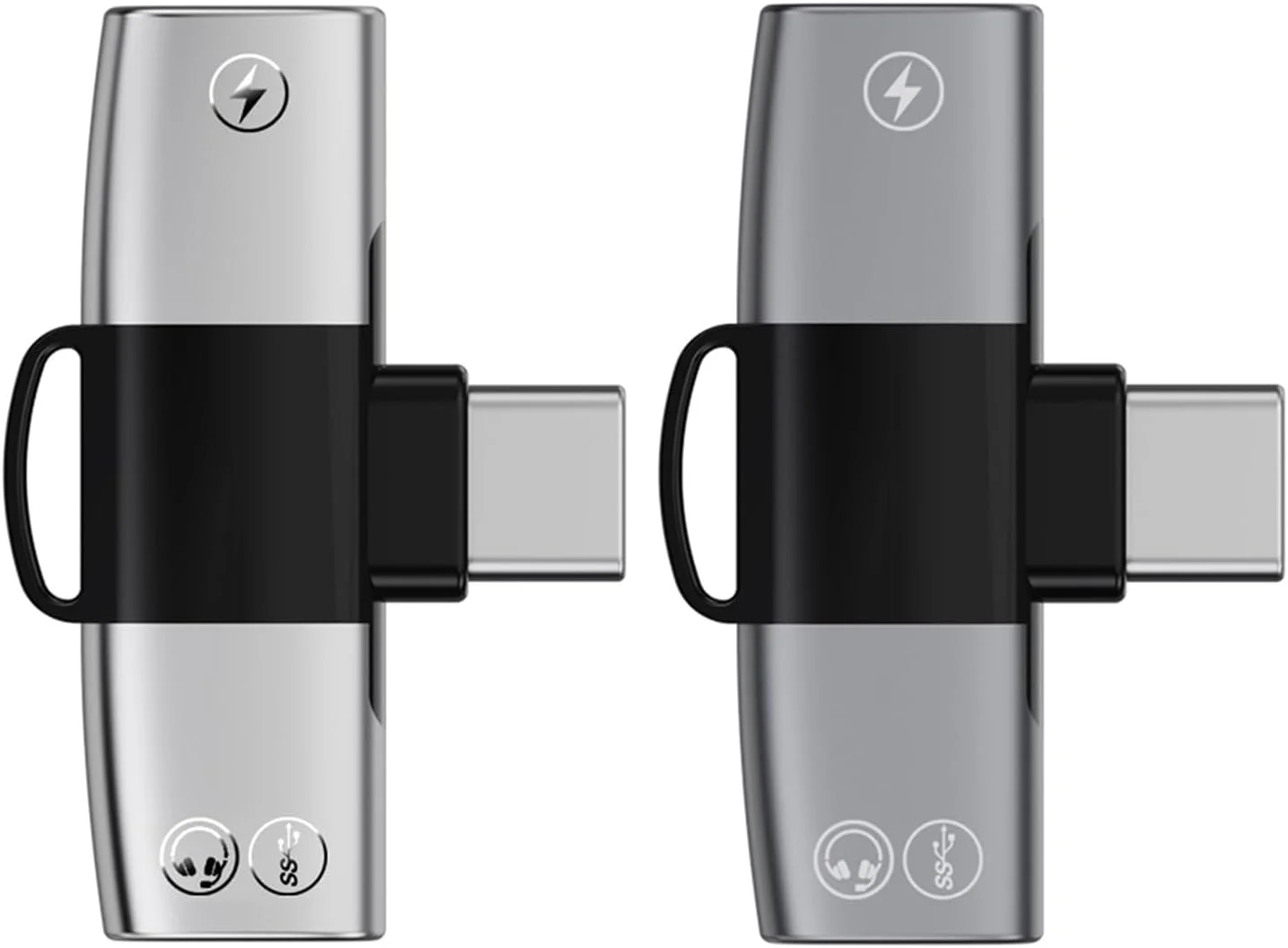 آداپتور USB C به جک 3.5 میلی‌متری هدفون و شارژر، تبدیل 2 در 1 Type-C صدا با کیفیت بالا با شارژ سریع PD، نر به ماده، برای آیفون/گلکسی