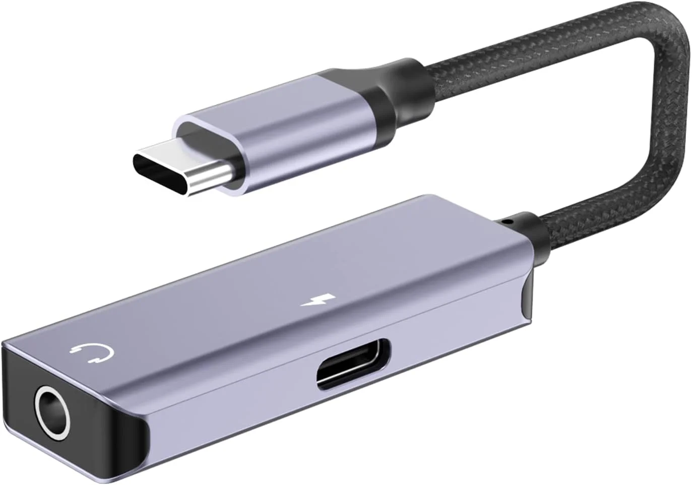 آداپتور USB-C به جک هدفون 3.5 میلی‌متری و شارژر، پورت شارژ USB-C PD 3.0 به جک صوتی AUX و کابل دانگل شارژ سریع سازگار با Samsung Galaxy و Google Pixel