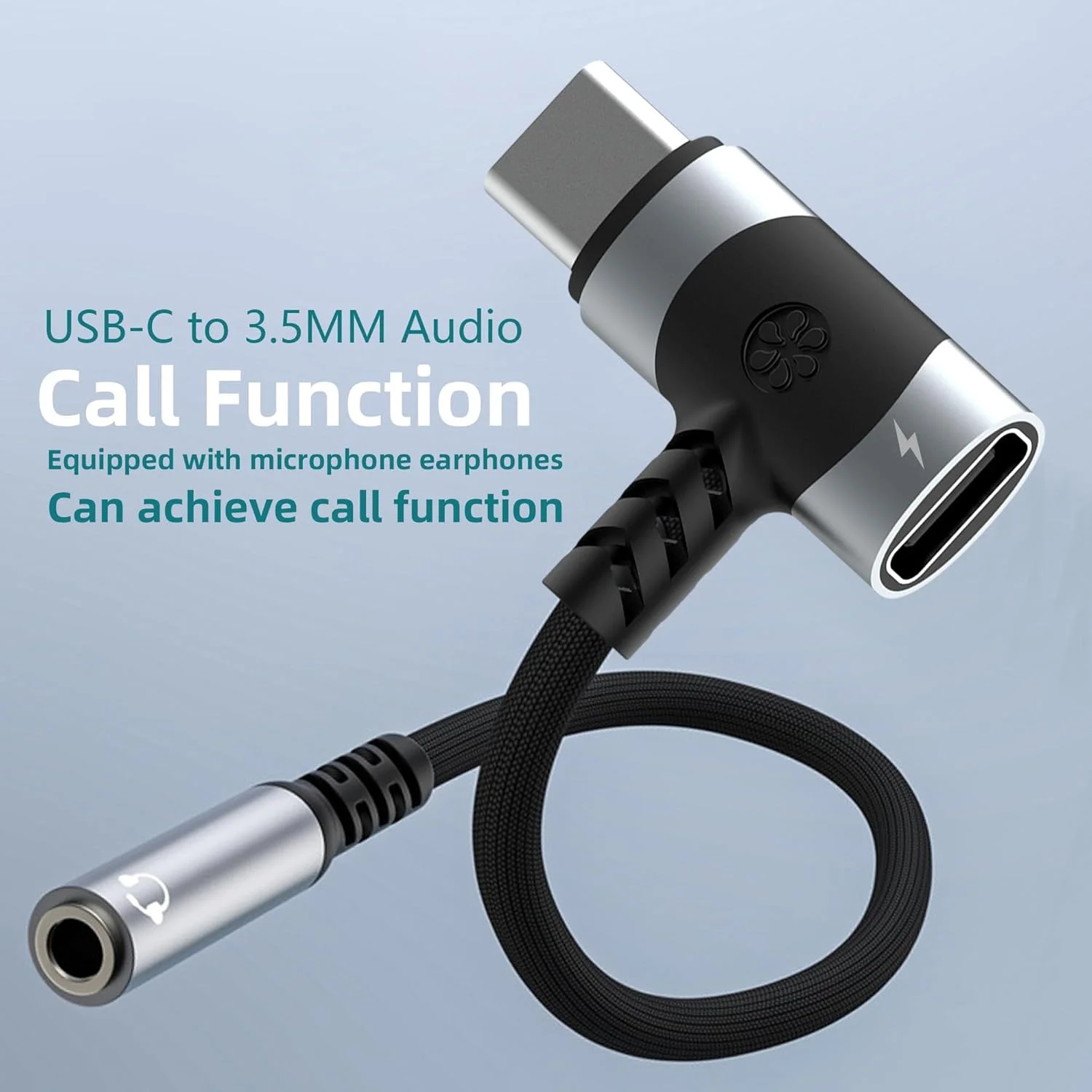 آداپتور USB C به جک هدفون 3.5 میلی‌متری و شارژر، تبدیل 2 در 1 USB C به جک صوتی AUX با شارژ سریع PD 100W برای هدفون سازگار با Samsung S24/23 Ultra iPad Pro Air