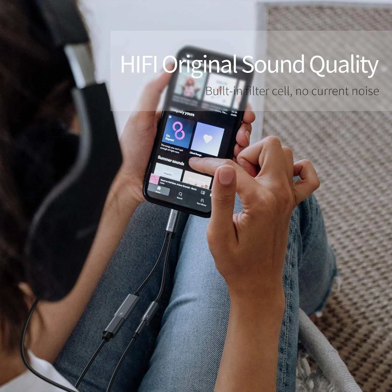 آداپتور USB-C به جک هدفون 3.5 میلی‌متری و شارژر، پورت شارژ 2 در 1 USB-C PD 3.0 به جک صوتی AUX و کابل دانگل شارژ سریع سازگار با Samsung Galaxy S22 S21 S20, Google Pixel 4 3 XL