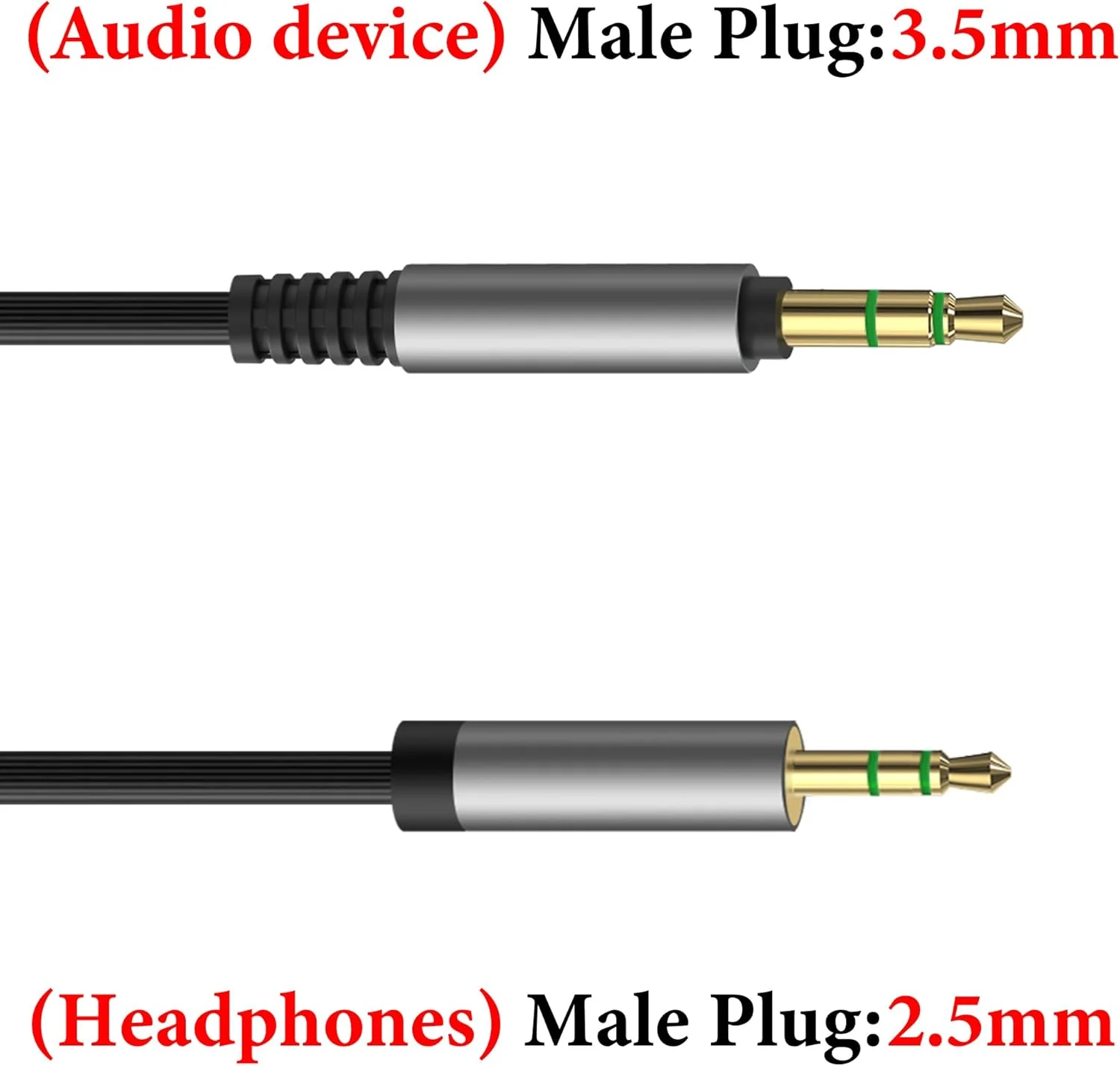 کابل صوتی Geekria سازگار با هدفون های Bose QuietComfort Ultra/45/35II/35/25, 700، کابل استریو جایگزین 3.5 میلی متری به 2.5 میلی متری (1.2 متر)
