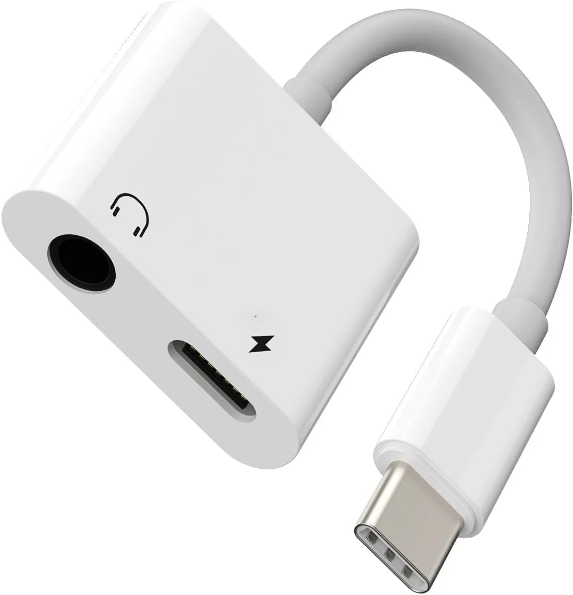 تبدیل USB-C به جک 3.5 میلی‌متری هدفون، لوازم جانبی صوتی 2 در 1 DAC، جک Type C، کابل شارژر اسپلیتر AUX سازگار با Samsung Galaxy S20 S21 S22 Ultra Note10، Apple، iPhone 15 Pro Max و iPad