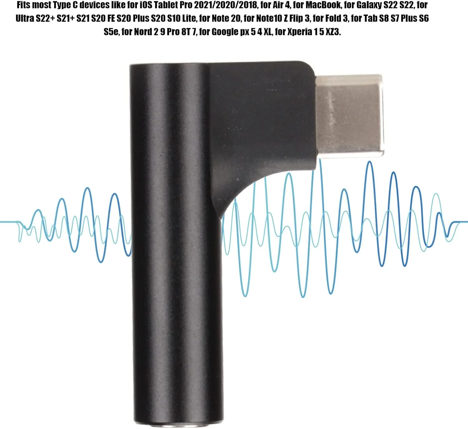 تبدیل USB-C به جک هدفون 3.5 میلی‌متری، آداپتور Type-C به جک هدفون با تراشه DAC و بدنه آلیاژ آلومینیوم، پشتیبانی از صدای HiFi برای آیپد پرو 2021/2020/2018، آیپد ایر 4، مک‌بوک و غیره (مشکی)