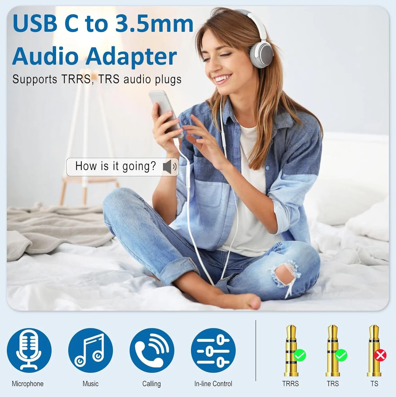 کابل تبدیل USB-C به جک 3.5 میلیمتری صدا، کابل صدا Type-C به AUX، آداپتور هدفون AUX به USB-C برای Samsung Galaxy Pixel، iPad Pro، HUAWEI، Xiaomi، OnePlus، SONY، Google و سایر دستگاههای Type-C (1 عدد) کابل تبدیل USB-C به جک 3.5 میلیمتری صدا، کابل صدا Type-C به AUX، آداپتور هدفون AUX به USB-C برای Samsung Galaxy Pixel، iPad Pro، HUAWEI، Xiaomi، OnePlus، SONY، Google و سایر دستگاههای Type-C (1 عدد)