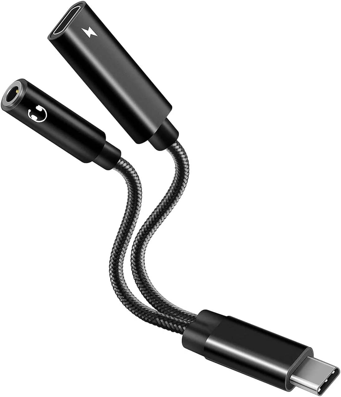 آداپتور صوتی ELECDON، کابل USB Type C به جک صوتی AUX با شارژ سریع PD 60W USB C به آداپتور هدفون 3.5 میلی متری سازگار با Galaxy S21 S20 و غیره