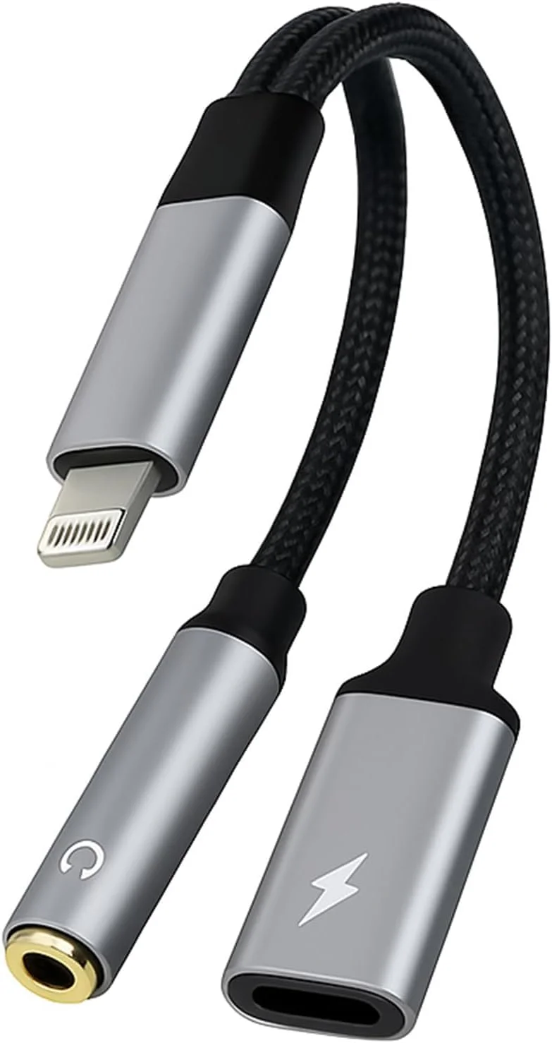 آداپتور USB C به جک 3.5 میلی‌متری و شارژر، تبدیل 2 در 1 Type C به Aux و شارژر با شارژ سریع PD 60W، دانگل هدفون Aux 3.5 میلی‌متری برای آیفون 16/15 پرو، آیپد پرو، هواوی، سامسونگ، گوگل پیکسل