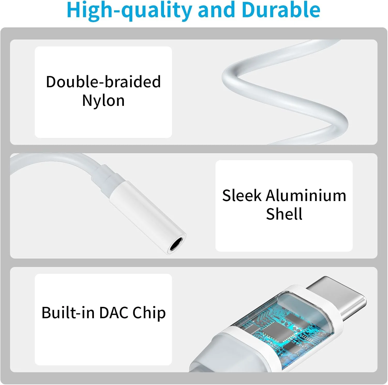 آداپتور USB C به جک هدفون 3.5 میلی‌متری و شارژر [دارای گواهی MFi]، کابل دانگل شارژ سریع و جک صوتی AUX 3.5 میلی‌متری 2 در 1 USB C سازگار با iPhone 15/15 Plus/15 Pro/15 Pro Max، Galaxy S23 S22 S21