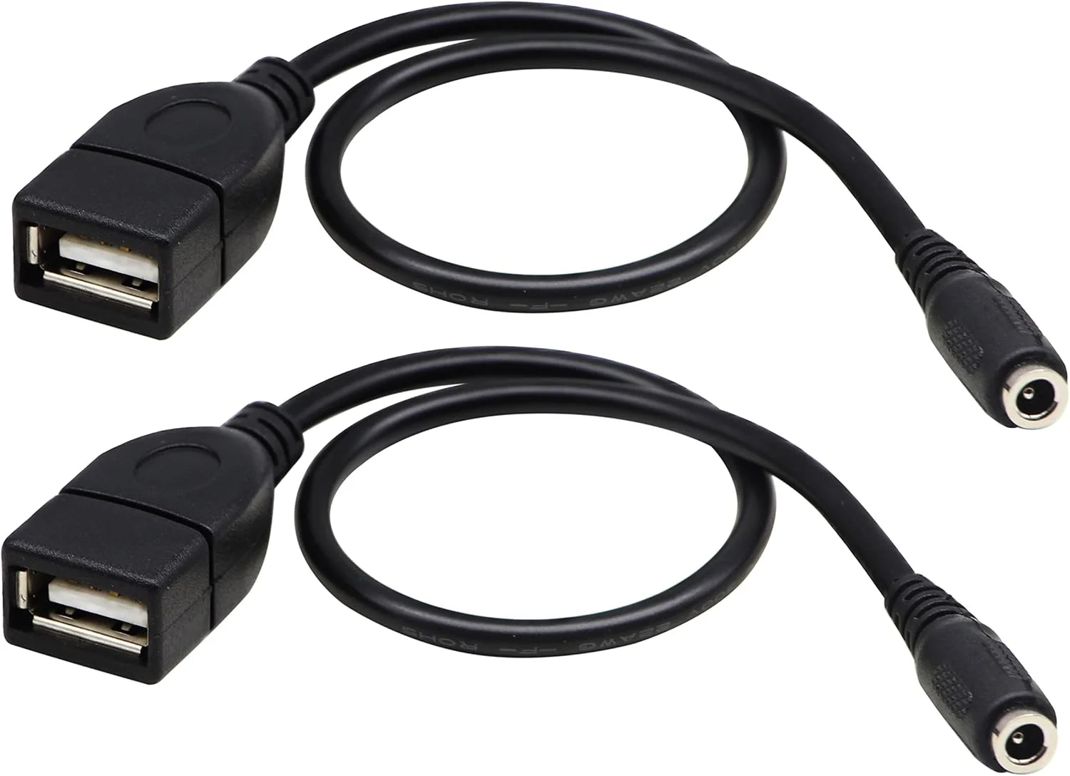 کابل آداپتور USB 2.0 A مادگی به DC 3.5x1.35mm مادگی CGTime، کابل شارژ جک برق DC 5 ولت برای تبلت، دستگاه های الکترونیکی، سیستم های حضور و غیاب (28 سانتی متر، 2 عددی)