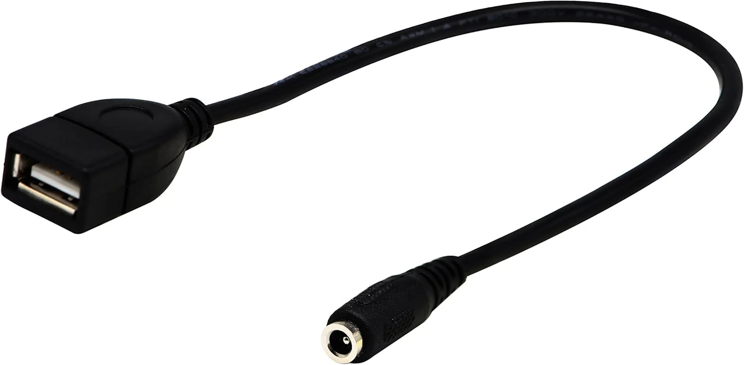 کابل آداپتور USB 2.0 A مادگی به DC 3.5x1.35mm مادگی CGTime، کابل شارژ جک برق DC 5 ولت برای تبلت، دستگاه های الکترونیکی، سیستم های حضور و غیاب (28 سانتی متر، 2 عددی)