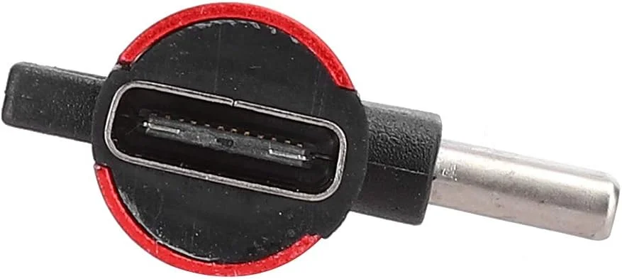 آداپتور Type C به USB C و صوتی 3.5 میلی‌متری، 2 عدد تبدیل کننده USB-C Aux Jack برای هدفون و پورت شارژ مادگی C، اسپلیتر USB C زاویه دار برای تلفن و تبلت (قرمز)