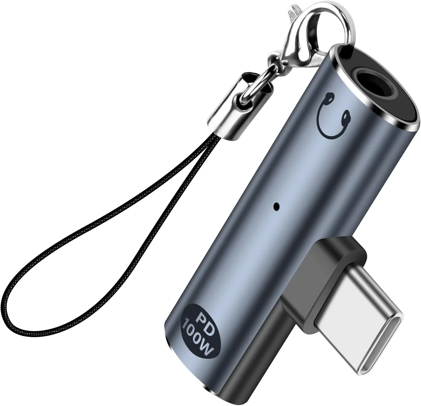 آداپتور USB-C به 3.5mm صدا، منبع تغذیه PD 100W دو در یک، تراشه DAC، جک هدفون مادگی AUX، سازگار با دستگاه های USB-C بدون رابط 3.5mm