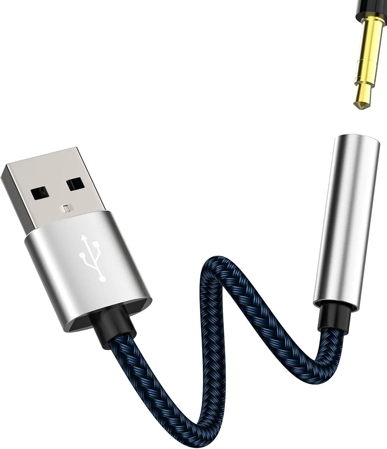 تبدیل USB به جک 3.5 میلی‌متری AUX برای آیفون، گوشی موبایل اپل، DAC، هدست صوتی، اتصال میکروفون، اتصال جک کامپیوتر، دیجیتالی کردن صدا، آداپتور استریو ماشین اندروید
