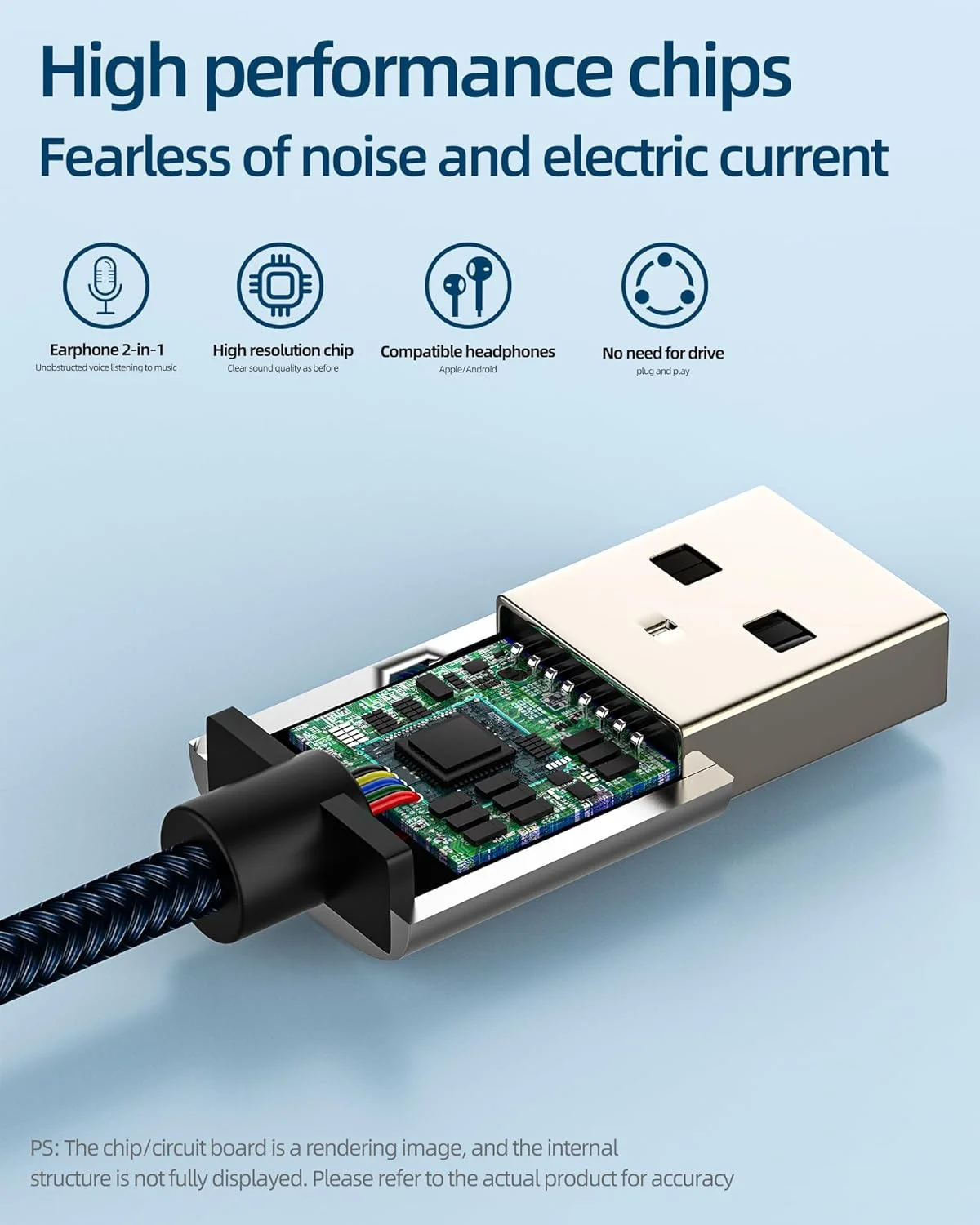 تبدیل USB به جک 3.5 میلی‌متری AUX برای آیفون، گوشی موبایل اپل، DAC، هدست صوتی، اتصال میکروفون، اتصال جک کامپیوتر، دیجیتالی کردن صدا، آداپتور استریو ماشین اندروید
