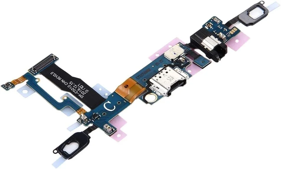 درگاه شارژ + دکمه هوم + کابل فلت جک هدفون برای گلکسی C5 Pro / C5010