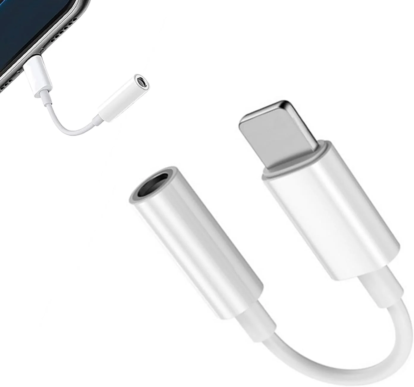 آداپتور لایتنینگ به جک هدفون 3.5 میلی‌متری برای تلفن - سازگار با تلفن 14، 13، 12، 11، X، XS، 8، 7 - تجربه صوتی خود را ارتقا دهید