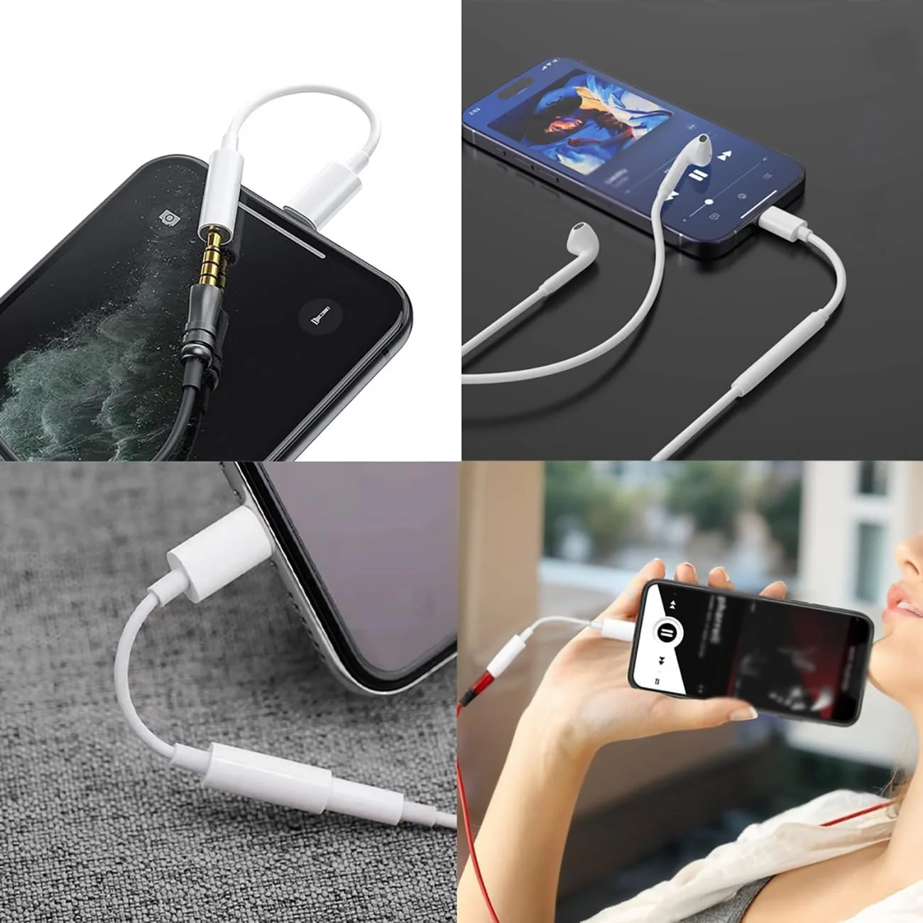 آداپتور لایتنینگ به جک هدفون 3.5 میلی‌متری برای تلفن - سازگار با تلفن 14، 13، 12، 11، X، XS، 8، 7 - تجربه صوتی خود را ارتقا دهید