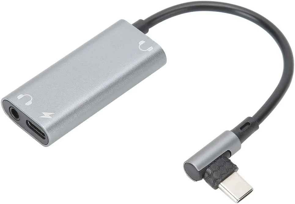 آداپتور USB-C به جک هدفون 3.5 میلی‌متری آلیاژ آلومینیوم، مناسب برای موبایل، لپ‌تاپ و استفاده در منزل و محل کار