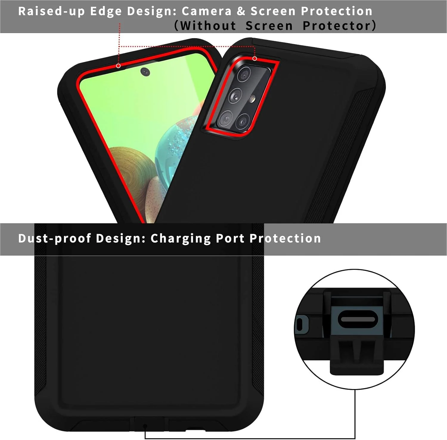 قاب محافظ گوشی سامسونگ گلکسی آ 71 5G مدل ACAGET، کاور دولایه ضربه گیر و محافظ گوشی