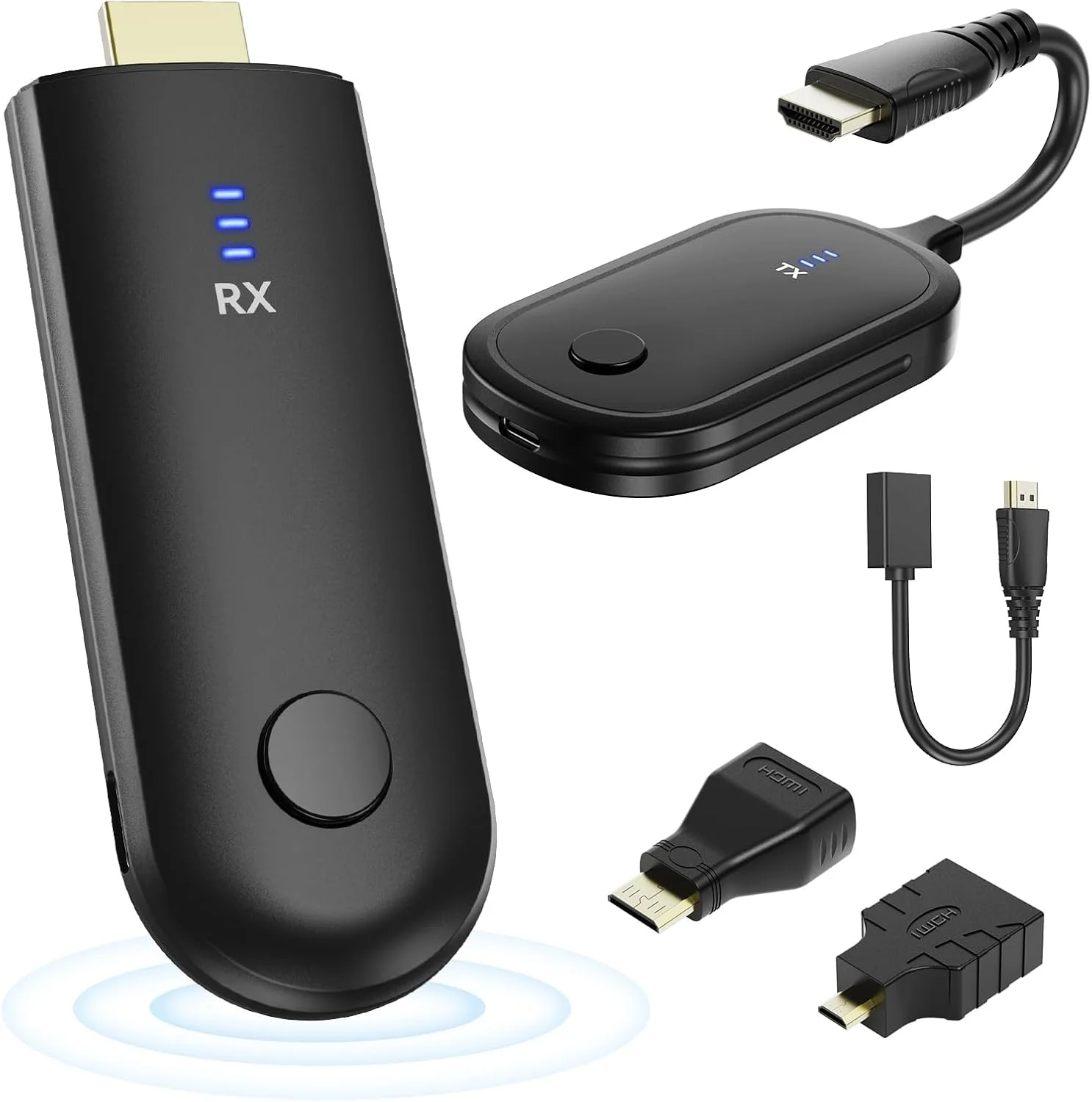 فرستنده و گیرنده HDMI بی سیم Vioreay 1080P/2160P، کیت توسعه دهنده بی سیم HDMI 5G برای لپ تاپ، دوربین، نتفلیکس، PS5، پروژکتور (1 فرستنده و 1 گیرنده) فرستنده و گیرنده HDMI بی سیم Vioreay 1080P/2160P، کیت توسعه دهنده بی سیم HDMI 5G برای لپ تاپ، دوربین، نتفلیکس، PS5، پروژکتور (1 فرستنده و 1 گیرنده)