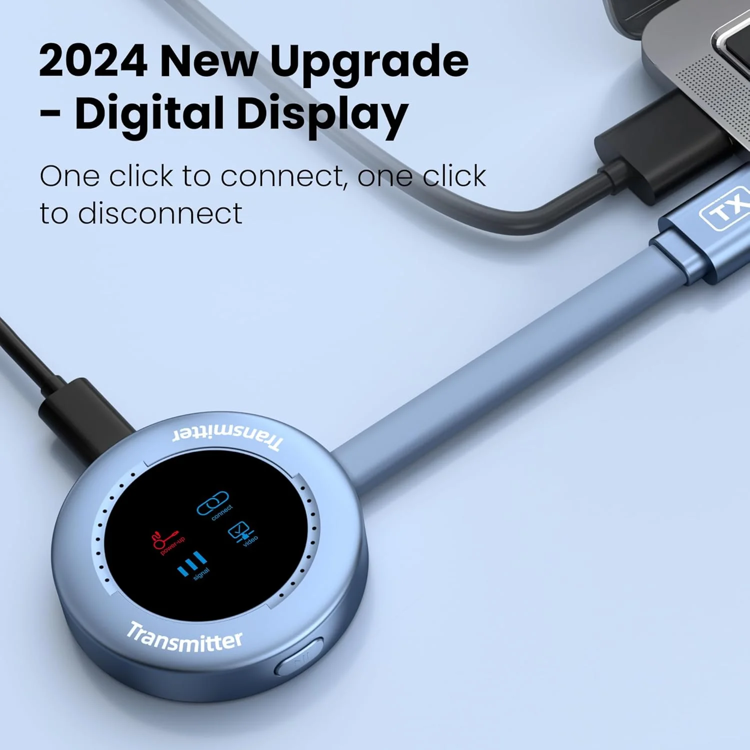 فرستنده و گیرنده HDMI بی سیم، توسعه دهنده HD بی سیم Plug & Play قابل حمل 2.4G/5G با صفحه نمایش LED، کیت HDMI بی سیم برای پخش ویدئو و صدا به مانیتور از لپ تاپ/کامپیوتر/جعبه تلویزیون/پروژکتور فرستنده و گیرنده HDMI بی سیم، توسعه دهنده HD بی سیم Plug & Play قابل حمل 2.4G/5G با صفحه نمایش LED، کیت HDMI بی سیم برای پخش ویدئو و صدا به مانیتور از لپ تاپ/کامپیوتر/جعبه تلویزیون/پروژکتور