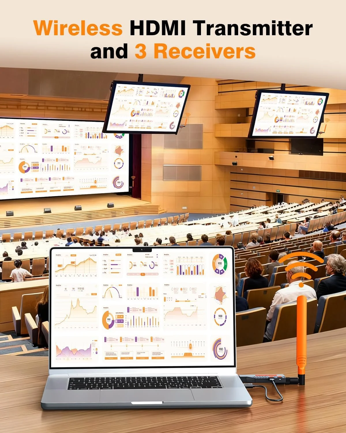 فرستنده HDMI بیسیم و 3 گیرنده، 100 متر، پخش HD 1080P، قابل حمل و اتصال آسان، کیت توسعه دهنده بیسیم 5.8G برای کامپیوتر، لپتاپ، دوربین، گیرنده دیجیتال به چندین تلویزیون، مانیتور و پروژکتور (4 قطعه) فرستنده HDMI بیسیم و 3 گیرنده، 100 متر، پخش HD 1080P، قابل حمل و اتصال آسان، کیت توسعه دهنده بیسیم 5.8G برای کامپیوتر، لپتاپ، دوربین، گیرنده دیجیتال به چندین تلویزیون، مانیتور و پروژکتور (4 قطعه)