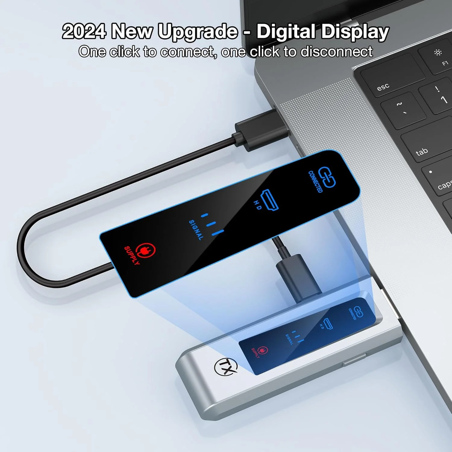 فرستنده و گیرنده HDMI بی سیم، توسعه دهنده HD بی سیم Plug & Play قابل حمل 2.4G/5G با صفحه نمایش LED، کیت HDMI بی سیم برای پخش ویدئو و صدا به مانیتور از لپ تاپ/کامپیوتر/جعبه تلویزیون/پروژکتور فرستنده و گیرنده HDMI بی سیم، توسعه دهنده HD بی سیم Plug & Play قابل حمل 2.4G/5G با صفحه نمایش LED، کیت HDMI بی سیم برای پخش ویدئو و صدا به مانیتور از لپ تاپ/کامپیوتر/جعبه تلویزیون/پروژکتور