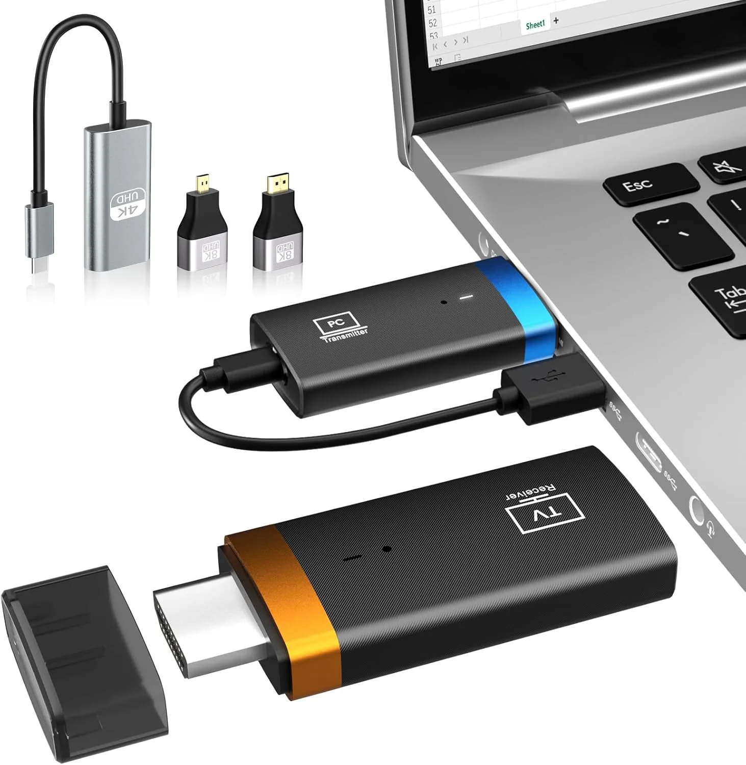 فرستنده و گیرنده HDMI بیسیم 30 متر، رمزگشایی 4K خروجی HD 1080P@60Hz، توسعه دهنده HDMI بیسیم، 2.4G&5G اتصال آسان و تاخیر کم برای پخش ویدیو/صدا به مانیتور از لپتاپ/رایانه شخصی/جعبه تلویزیون/پروژکتور فرستنده و گیرنده HDMI بیسیم 30 متر، رمزگشایی 4K خروجی HD 1080P@60Hz، توسعه دهنده HDMI بیسیم، 2.4G&5G اتصال آسان و تاخیر کم برای پخش ویدیو/صدا به مانیتور از لپتاپ/رایانه شخصی/جعبه تلویزیون/پروژکتور