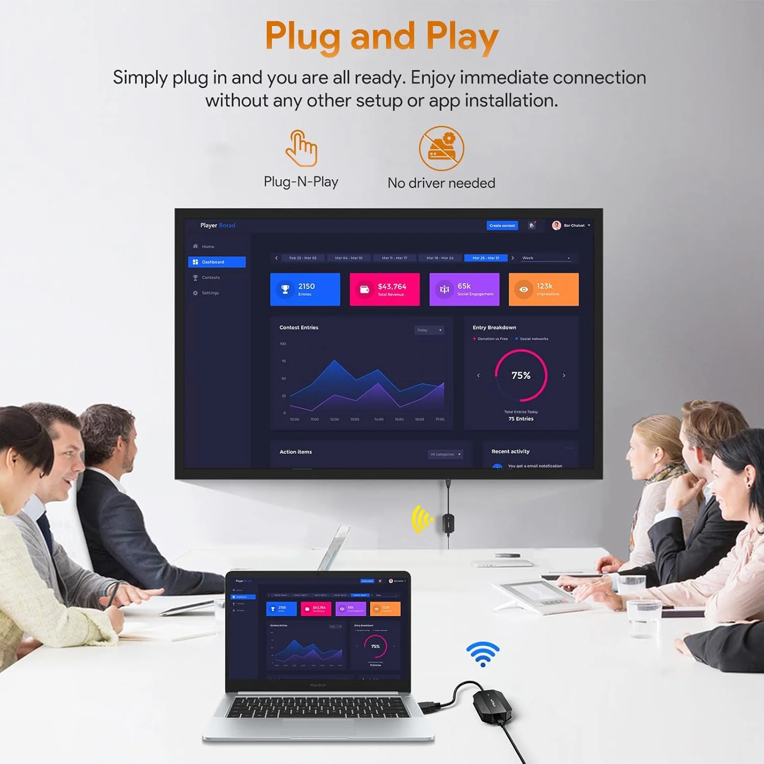 فرستنده و گیرنده HDMI بیسیم، توسعه دهنده HDMI با برد بلند 50 متر، اتصال آسان، پشتیبانی از 2.4/5 گیگاهرتز برای پخش ویدیو/صدا به تلویزیون/مانیتور/پروژکتور از رایانه شخصی/دوربین/لپتاپ (مشکی) فرستنده و گیرنده HDMI بیسیم، توسعه دهنده HDMI با برد بلند 50 متر، اتصال آسان، پشتیبانی از 2.4/5 گیگاهرتز برای پخش ویدیو/صدا به تلویزیون/مانیتور/پروژکتور از رایانه شخصی/دوربین/لپتاپ (مشکی)