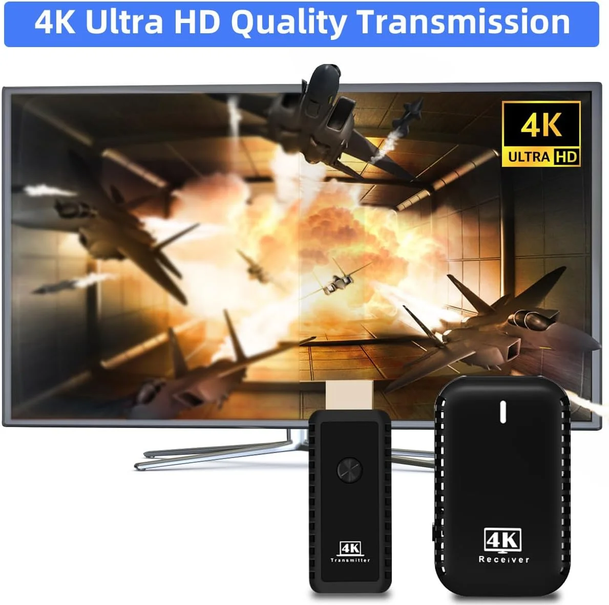 فرستنده و گیرنده HDMI بیسیم با قابلیت رمزگشایی 4K و خروجی 1080P، اتصال آسان، کیت توسعهدهنده HDMI بیسیم 2.4G/5G، قابل حمل برای پخش ویدیو و صدا از لپتاپ/کامپیوتر/پروژکتور به مانیتور فرستنده و گیرنده HDMI بیسیم با قابلیت رمزگشایی 4K و خروجی 1080P، اتصال آسان، کیت توسعهدهنده HDMI بیسیم 2.4G/5G، قابل حمل برای پخش ویدیو و صدا از لپتاپ/کامپیوتر/پروژکتور به مانیتور
