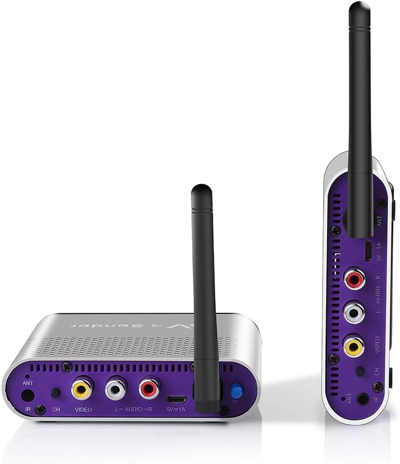 فرستنده و گیرنده صوتی و تصویری بی سیم AV230 2.4G، ارسال کننده سیگنال AV تلویزیون، عبور از دیوار تا 300 متر فرستنده و گیرنده صوتی و تصویری بی سیم AV230 2.4G، ارسال کننده سیگنال AV تلویزیون، عبور از دیوار تا 300 متر