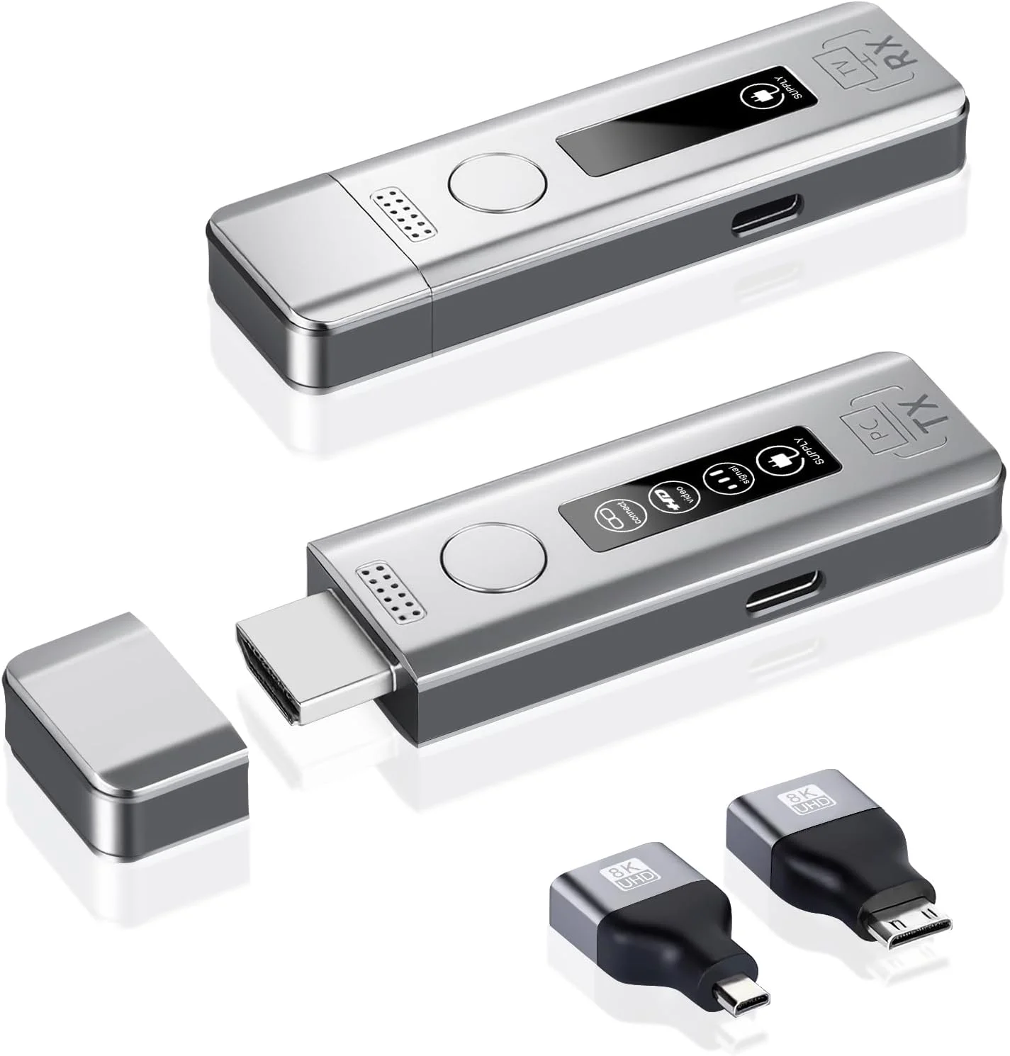 کیت فرستنده و گیرنده HDMI بی سیم، ورودی 4K به خروجی 1080P با نرخ 60 هرتز، اتصال آسان، برد بلند 50 متری از طریق باند دوگانه 2.4G/5.8GHz برای کامپیوتر، لپ تاپ، تی وی باکس، پروژکتور، دوربین، مانیتور کیت فرستنده و گیرنده HDMI بی سیم، ورودی 4K به خروجی 1080P با نرخ 60 هرتز، اتصال آسان، برد بلند 50 متری از طریق باند دوگانه 2.4G/5.8GHz برای کامپیوتر، لپ تاپ، تی وی باکس، پروژکتور، دوربین، مانیتور