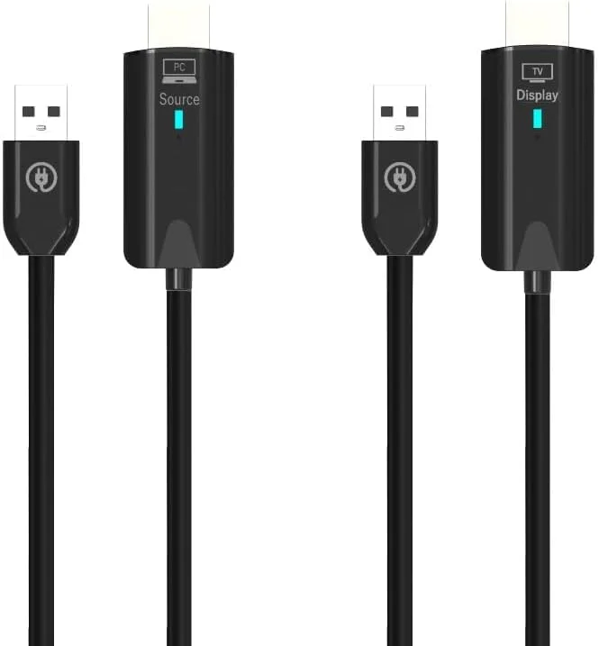 فرستنده و گیرنده HDMI بی‌سیم، کیت توسعه دهنده بی‌سیم HDMI پایدار 1080P، Plug&Play، پروژکتور صوتی و تصویری برای دسکتاپ، کامپیوتر، تی وی باکس، PS4/5 به تلویزیون/پروژکتور/مانیتور