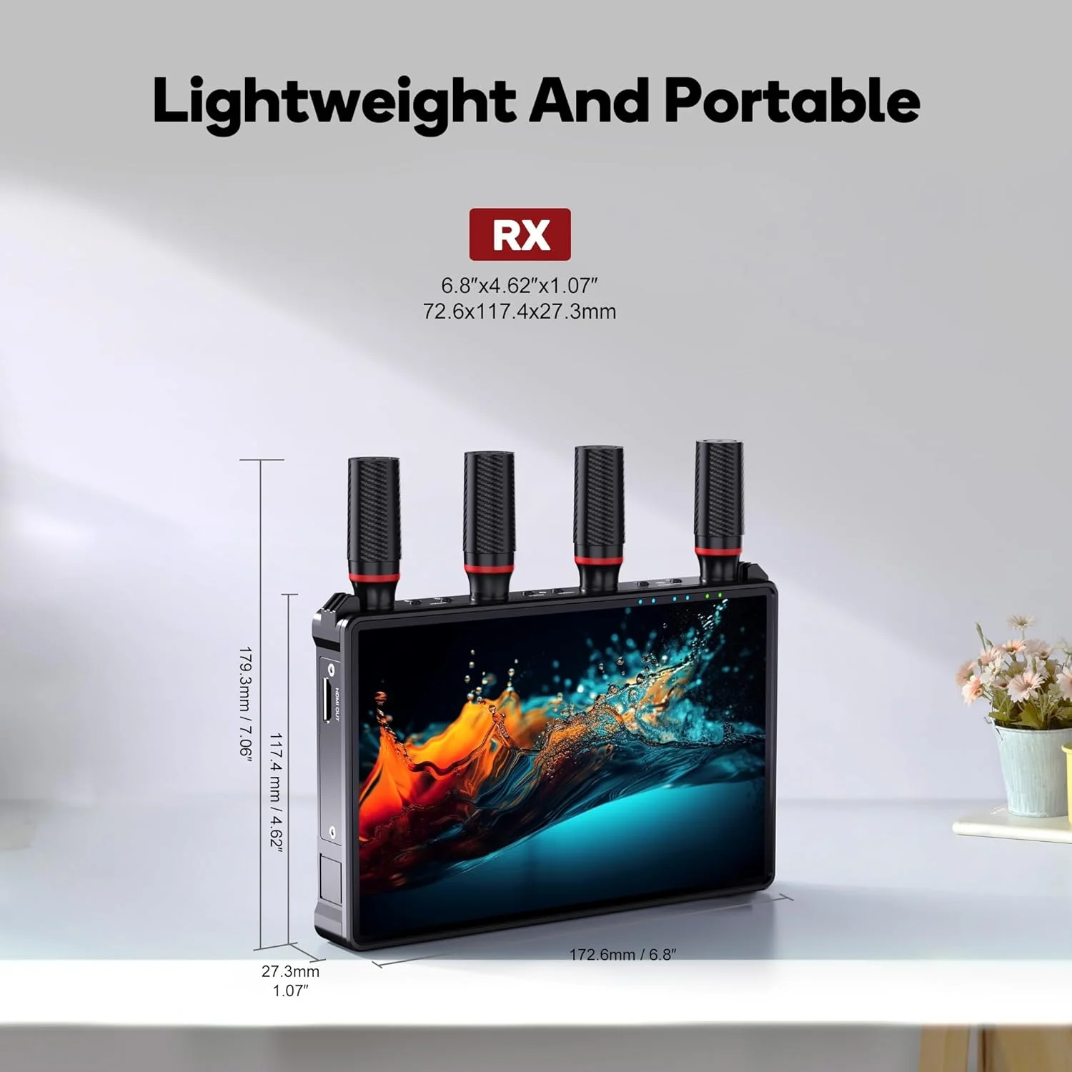 فرستنده و گیرنده ویدیویی بی سیم برای مانیتور دوربین، مانیتور قابل حمل 7 اینچی صفحه نمایش مینی HDMI 2.4G/5G، ورودی 4K HDMI / خروجی 1080P، پخش ویدیو از جعبه تلویزیون کوچک/رایانه شخصی، مانیتور کوچک 1312 فوت فرستنده و گیرنده ویدیویی بی سیم برای مانیتور دوربین، مانیتور قابل حمل 7 اینچی صفحه نمایش مینی HDMI 2.4G/5G، ورودی 4K HDMI / خروجی 1080P، پخش ویدیو از جعبه تلویزیون کوچک/رایانه شخصی، مانیتور کوچک 1312 فوت
