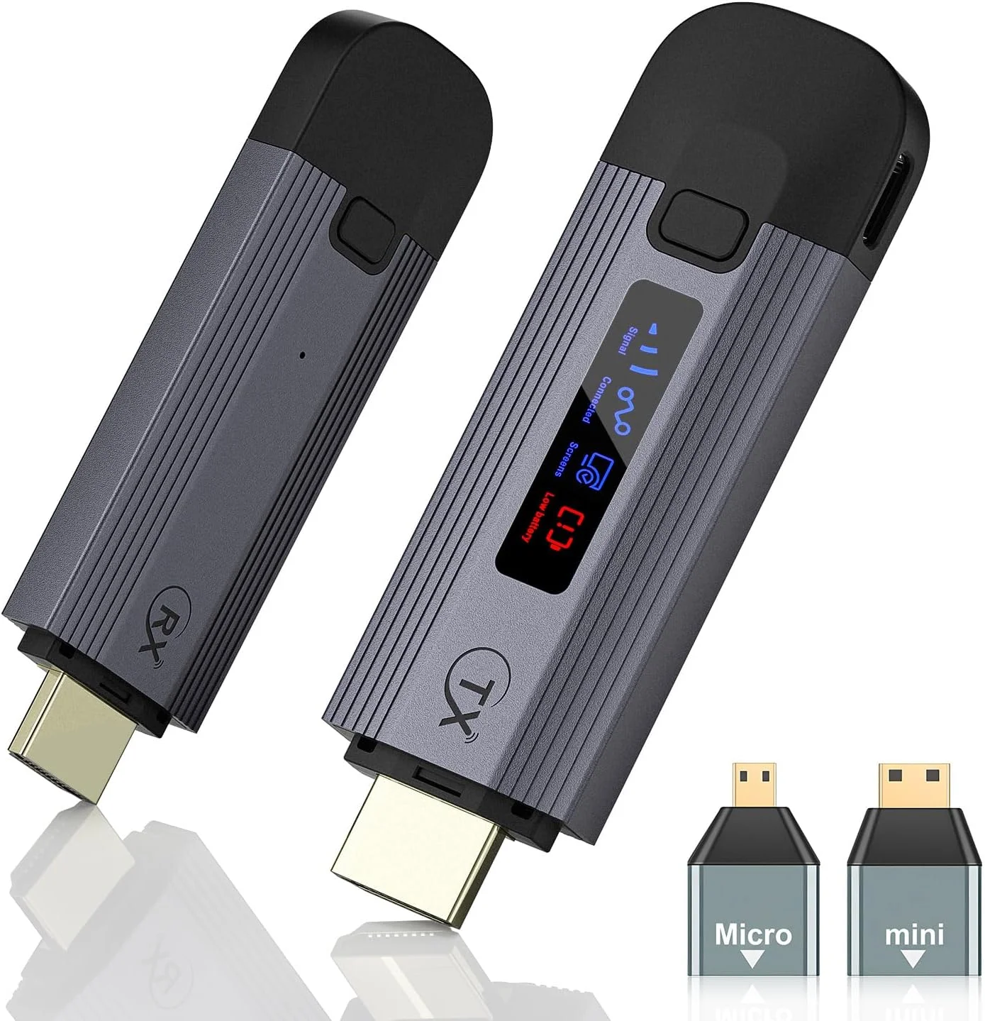 فرستنده و گیرنده HDMI بی سیم، توسعه دهنده HDMI بی سیم قابل حمل Plug & Play با صفحه نمایش LED، فرستنده و گیرنده بی سیم HDMI 2.4G/5G پخش ویدئو به مانیتور/تلویزیون از رایانه شخصی/لپ تاپ/دوربین فرستنده و گیرنده HDMI بی سیم، توسعه دهنده HDMI بی سیم قابل حمل Plug & Play با صفحه نمایش LED، فرستنده و گیرنده بی سیم HDMI 2.4G/5G پخش ویدئو به مانیتور/تلویزیون از رایانه شخصی/لپ تاپ/دوربین