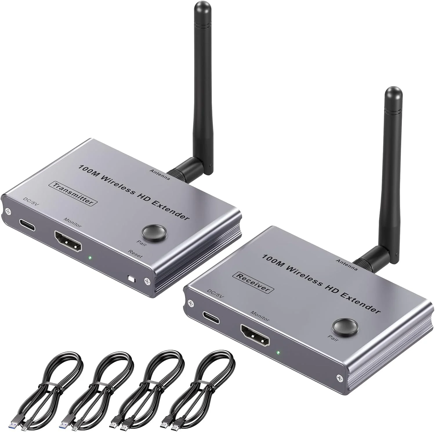 فرستنده و گیرنده HDMI بیسیم 100 متری، اتصال آسان، توسعه دهنده HDMI بیسیم 4K@30Hz برای انتقال صدا و تصویر به تلویزیون/پروژکتور/مانیتور از لپتاپ/کامپیوتر/دوربین. فرستنده و گیرنده HDMI بیسیم 100 متری، اتصال آسان، توسعه دهنده HDMI بیسیم 4K@30Hz برای انتقال صدا و تصویر به تلویزیون/پروژکتور/مانیتور از لپتاپ/کامپیوتر/دوربین.