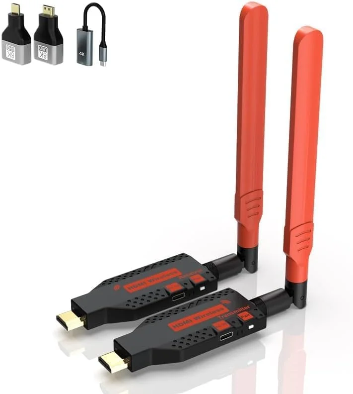 فرستنده و گیرنده HDMI بیسیم، برد بلند 150 متر، رمزگشایی 4K خروجی 1080P@60Hz، اتصال و پخش، توسعه دهنده HDMI بیسیم 5G/2.4G برای انتقال ویدئو و صدا از PC/DV/لپ تاپ/پروژکتور/TV Box به مانیتور فرستنده و گیرنده HDMI بیسیم، برد بلند 150 متر، رمزگشایی 4K خروجی 1080P@60Hz، اتصال و پخش، توسعه دهنده HDMI بیسیم 5G/2.4G برای انتقال ویدئو و صدا از PC/DV/لپ تاپ/پروژکتور/TV Box به مانیتور