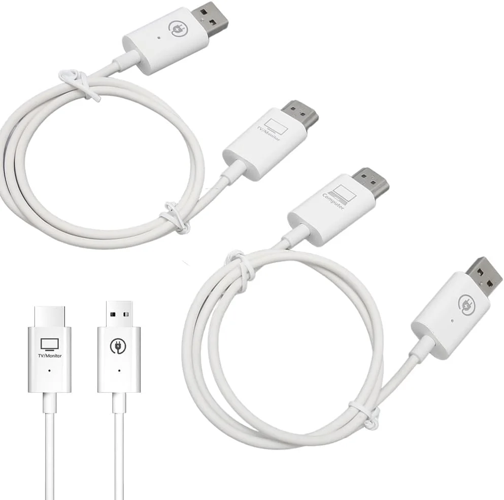 فرستنده و گیرنده HDMI بی سیم، توسعه دهنده بی سیم قابل حمل 1080P، برد 50 متری برای پخش ویدئو و صدا، مناسب برای PS4/5، رایانه شخصی، تلویزیون، دانگل به پروژکتور تلویزیون فرستنده و گیرنده HDMI بی سیم، توسعه دهنده بی سیم قابل حمل 1080P، برد 50 متری برای پخش ویدئو و صدا، مناسب برای PS4/5، رایانه شخصی، تلویزیون، دانگل به پروژکتور تلویزیون